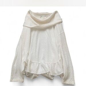 Anthropologie Maeve Addie Ruffled Hacci Pullover